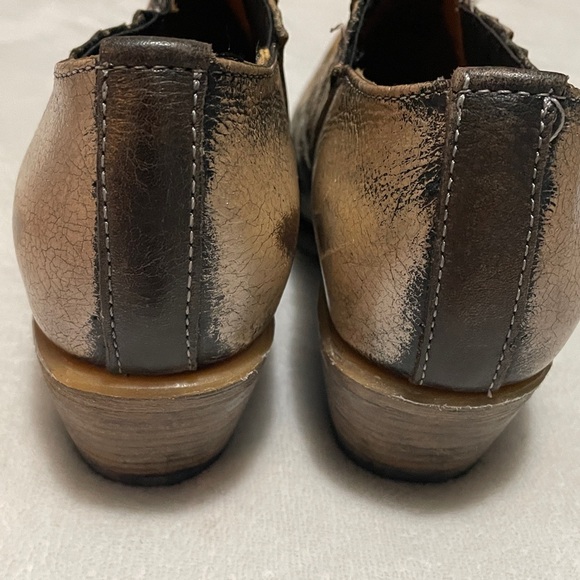 Freebird Wyoming Metallic Bronze Leather Western Ankle  Bootie Sz 7M - Picture 3 of 12